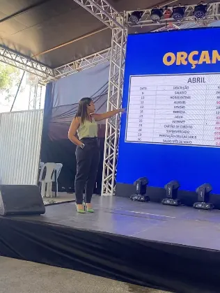 Palestra sobre orçamento e organização financeira
